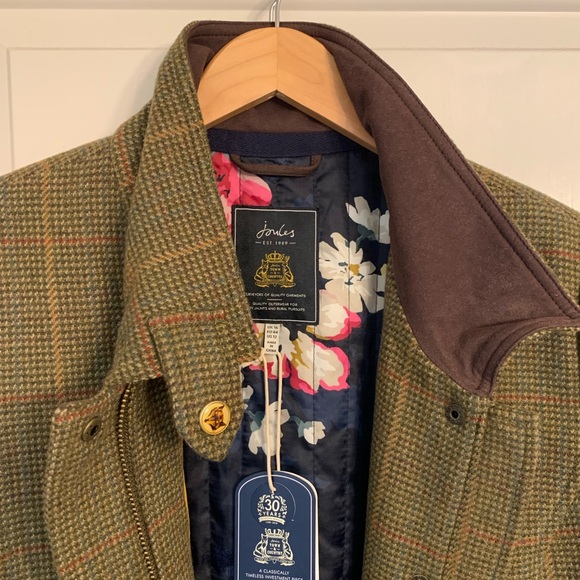 Joules Women's Fieldcoat Tweed Coat - Picture 12 of 16